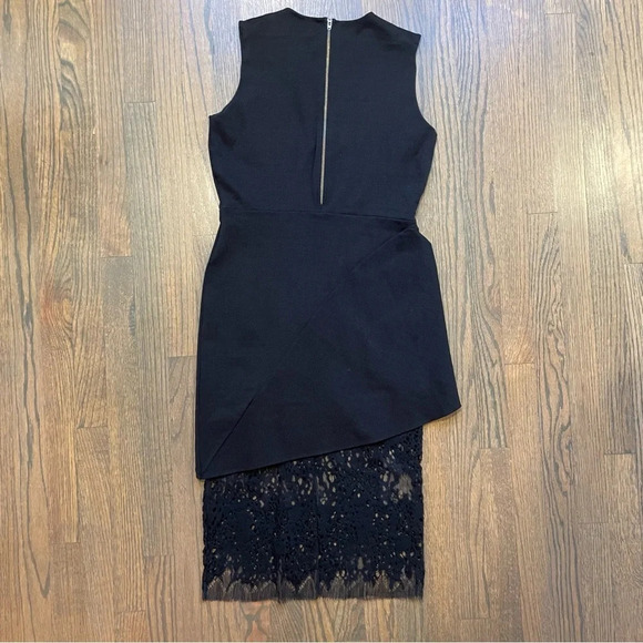 MASON BY MICHELLE MASON Racer Dress With Lace Skirt Large - Picture 7 of 9